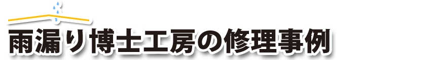 雨漏り博士工房の修理事例