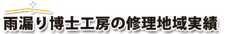 雨漏り博士工房の修理地域実績